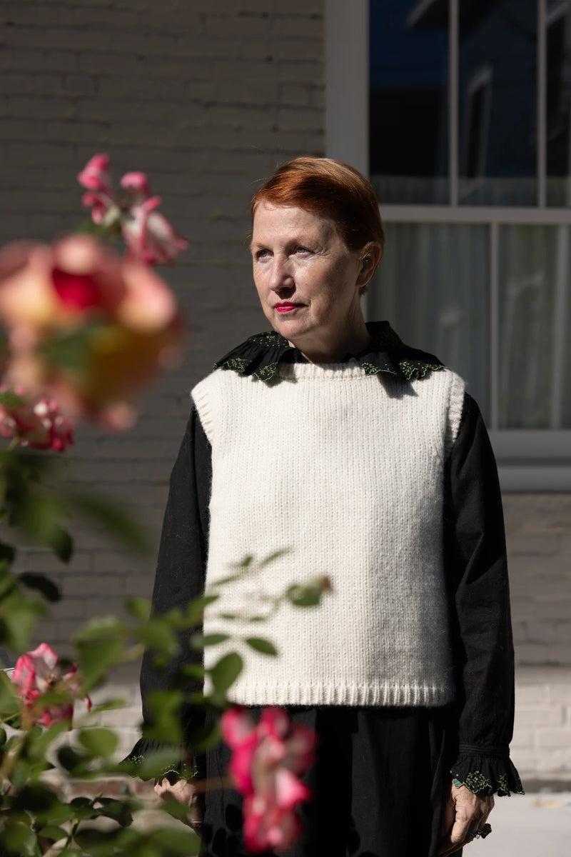 アンバーグリーム Flower Cord Vest / ※ビーズなし アンバーグリーム