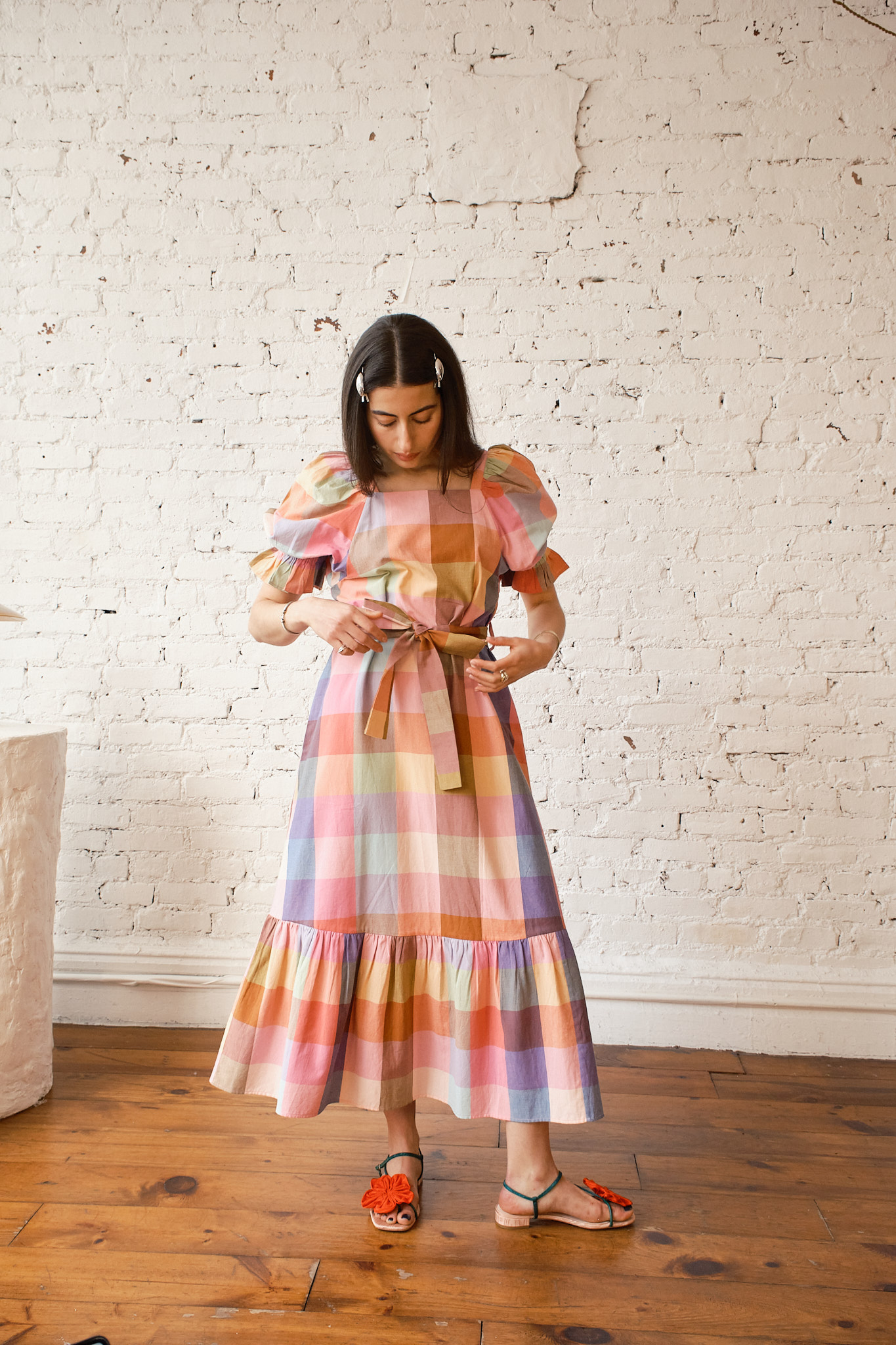 Nikki Chasin x The House That Lars Built Zoom Dress in Midsommar Plaid