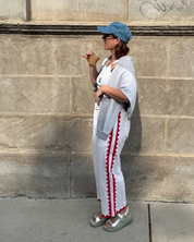 Patch Pant Zig Zag - Ivory/Poppy