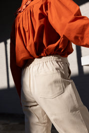 Dolly Embroidered Top - Persimmon/Vanilla