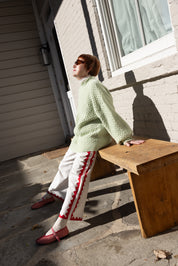 Patch Pant Zig Zag - Ivory/Poppy