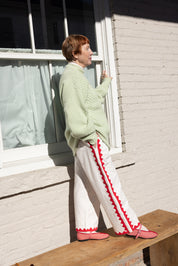 Patch Pant Zig Zag - Ivory/Poppy