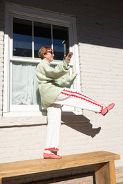 Patch Pant Zig Zag - Ivory/Poppy
