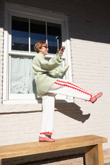 Patch Pant Zig Zag - Ivory/Poppy