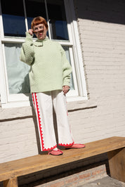 Patch Pant Zig Zag - Ivory/Poppy
