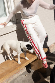 Patch Pant Zig Zag - Ivory/Poppy