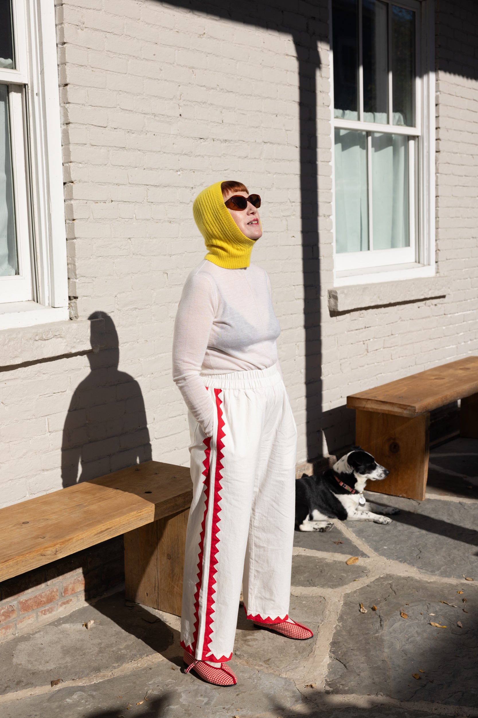 Patch Pant Zig Zag - Ivory/Poppy