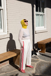 Patch Pant Zig Zag - Ivory/Poppy