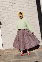Play Skirt - Green/Burgundy Swirl