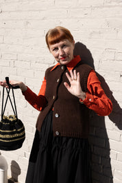 Ruta Buttondown - Tomato Crinkle