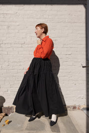 Ruta Buttondown - Tomato Crinkle