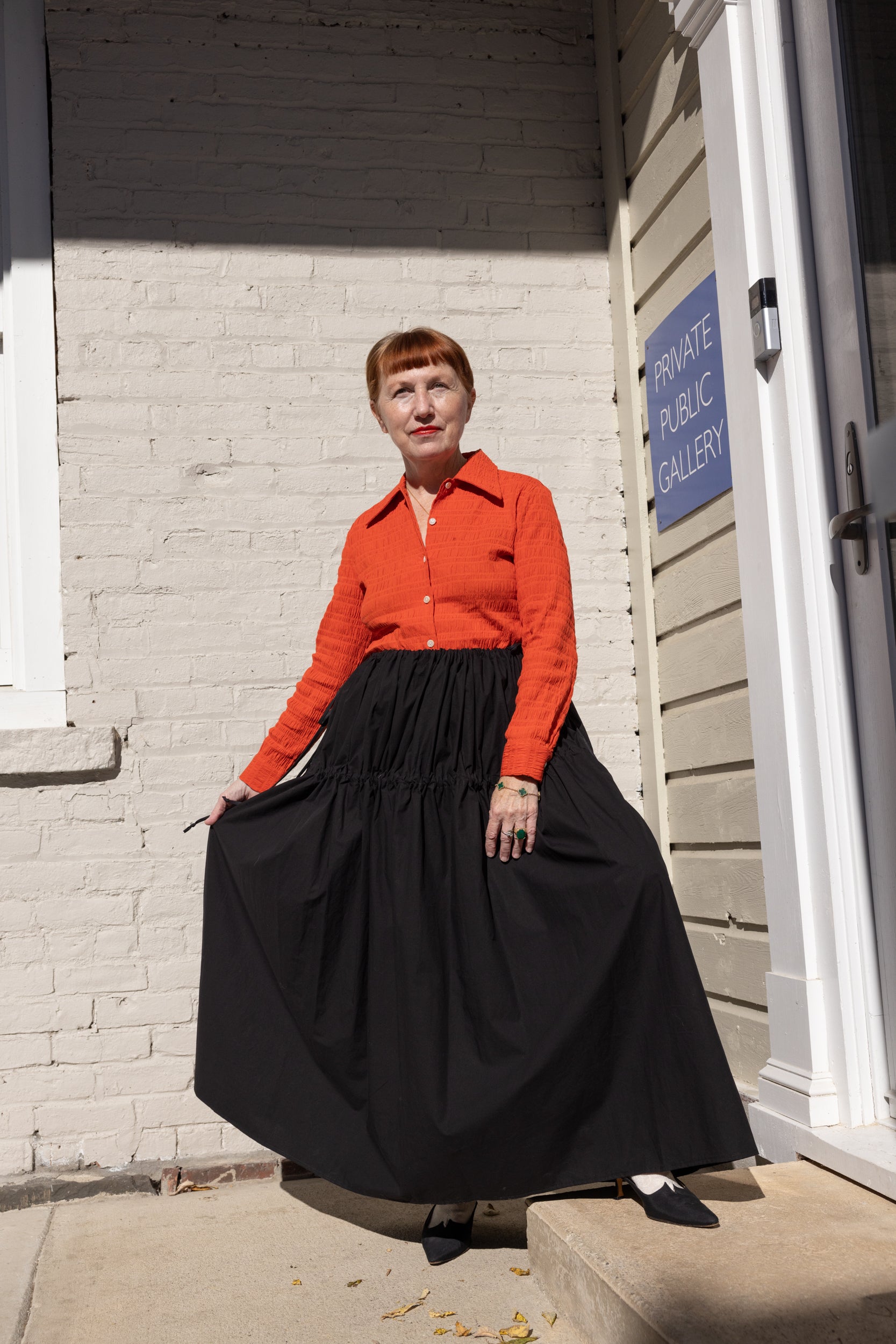 Ruta Buttondown - Tomato Crinkle