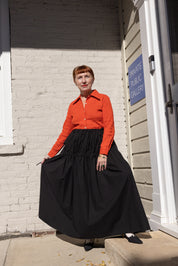 Ruta Buttondown - Tomato Crinkle
