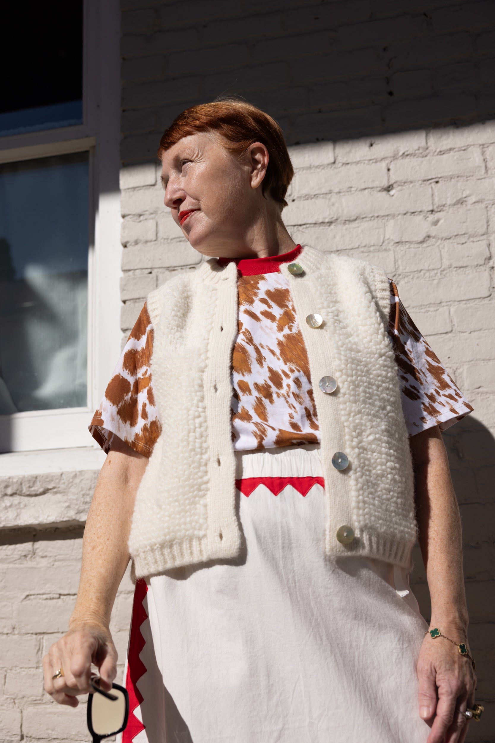 Alma Skirt Zig Zag Appliqué - IvoryPoppy
