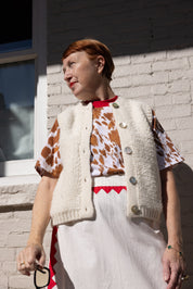 Alma Skirt Zig Zag Appliqué - IvoryPoppy