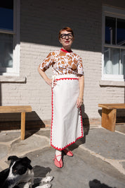 Alma Skirt Zig Zag Appliqué - IvoryPoppy