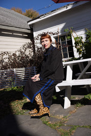 Alma Skirt Zig Zag Appliqué - Black/ Cobalt