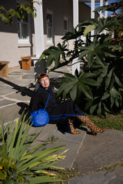Alma Skirt Zig Zag Appliqué - Black/ Cobalt