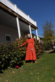 Baroness Dress - Tomato Crinkle