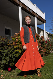 Baroness Dress - Tomato Crinkle