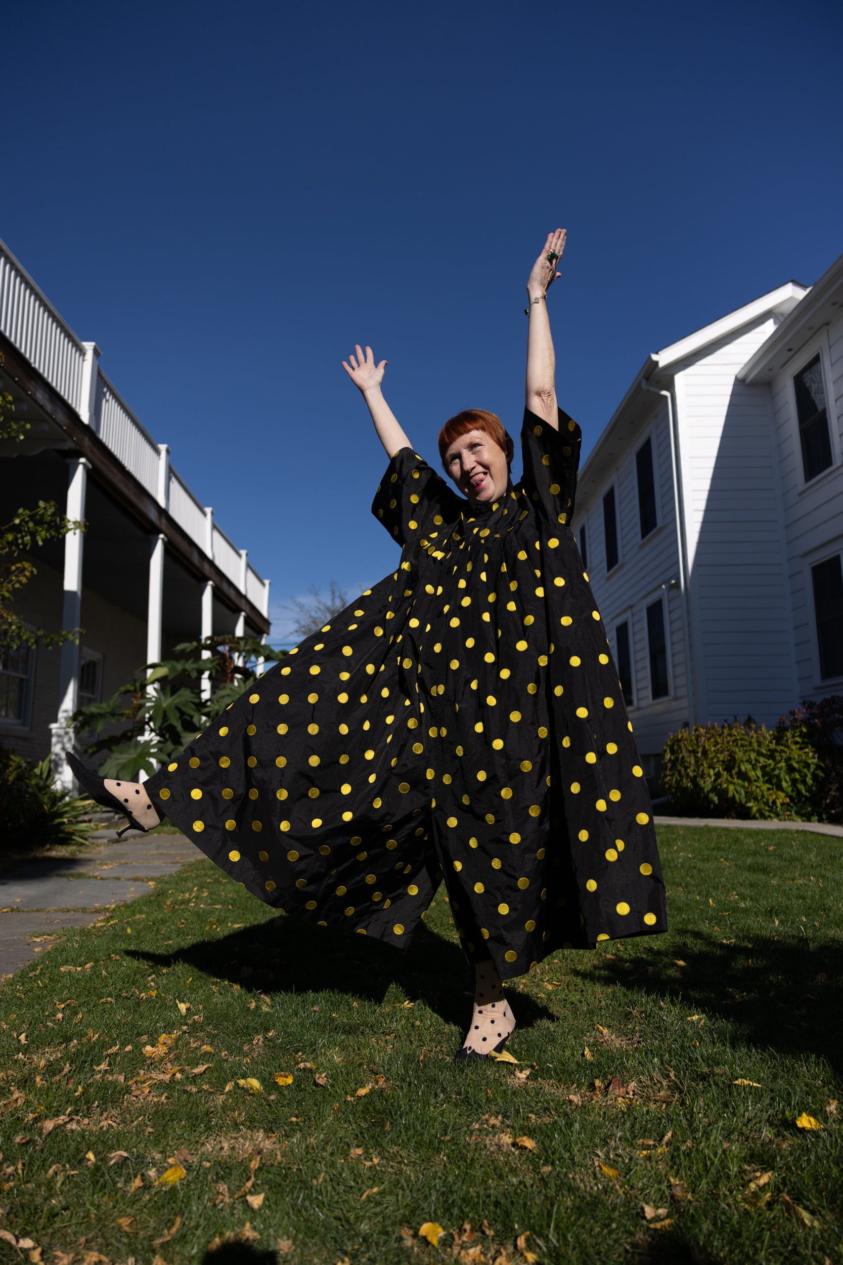 Arlecchino Polka Dot Jumpsuit - Bumblebee Dot