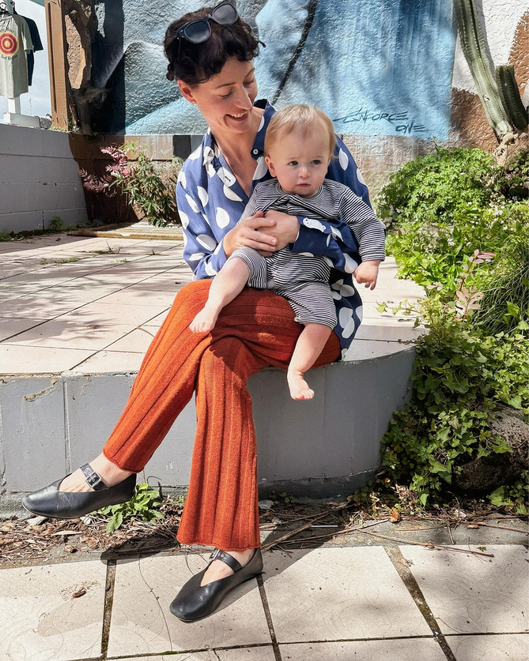 Iggy Ribbed Pants - Sepia
