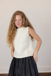 Sabine Alpaca Sweater Vest- Ivory