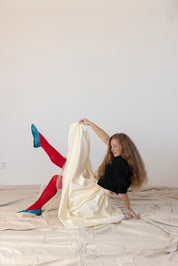 Puff Skirt, Ivory Moire