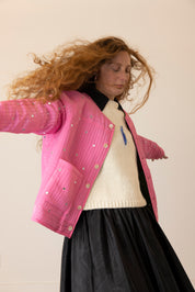 Fein Reversible Jacket with Mirror Embroidery - Pickle/Pink