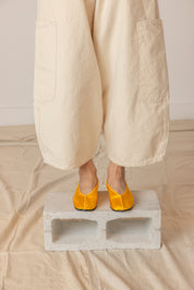 Satin Theater Shoes - Gold