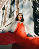 Octave Dress - Ivory/Red