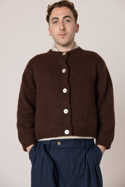 Sheba Cardigan Sweater- Chocolate