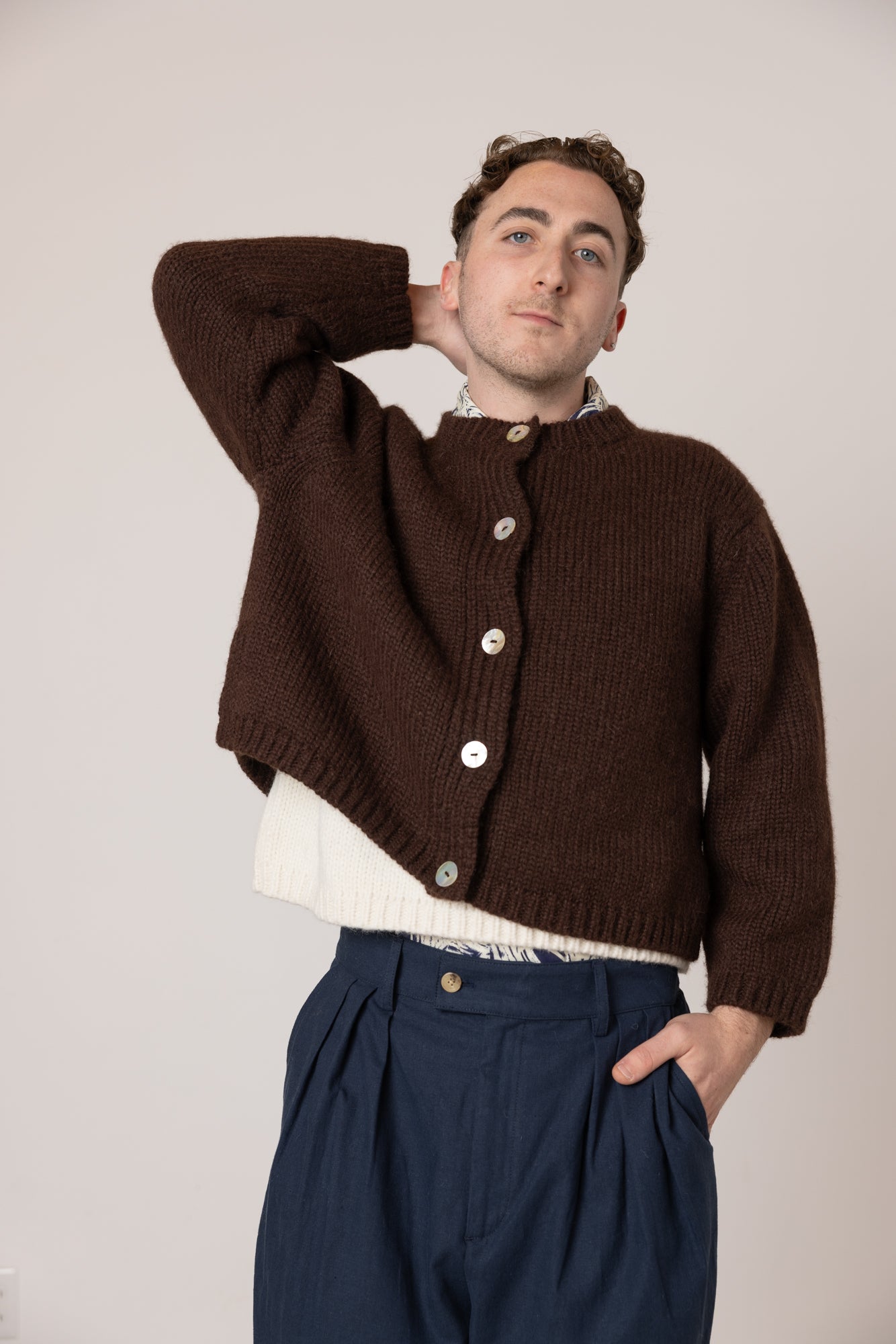 Sheba Cardigan Sweater- Chocolate