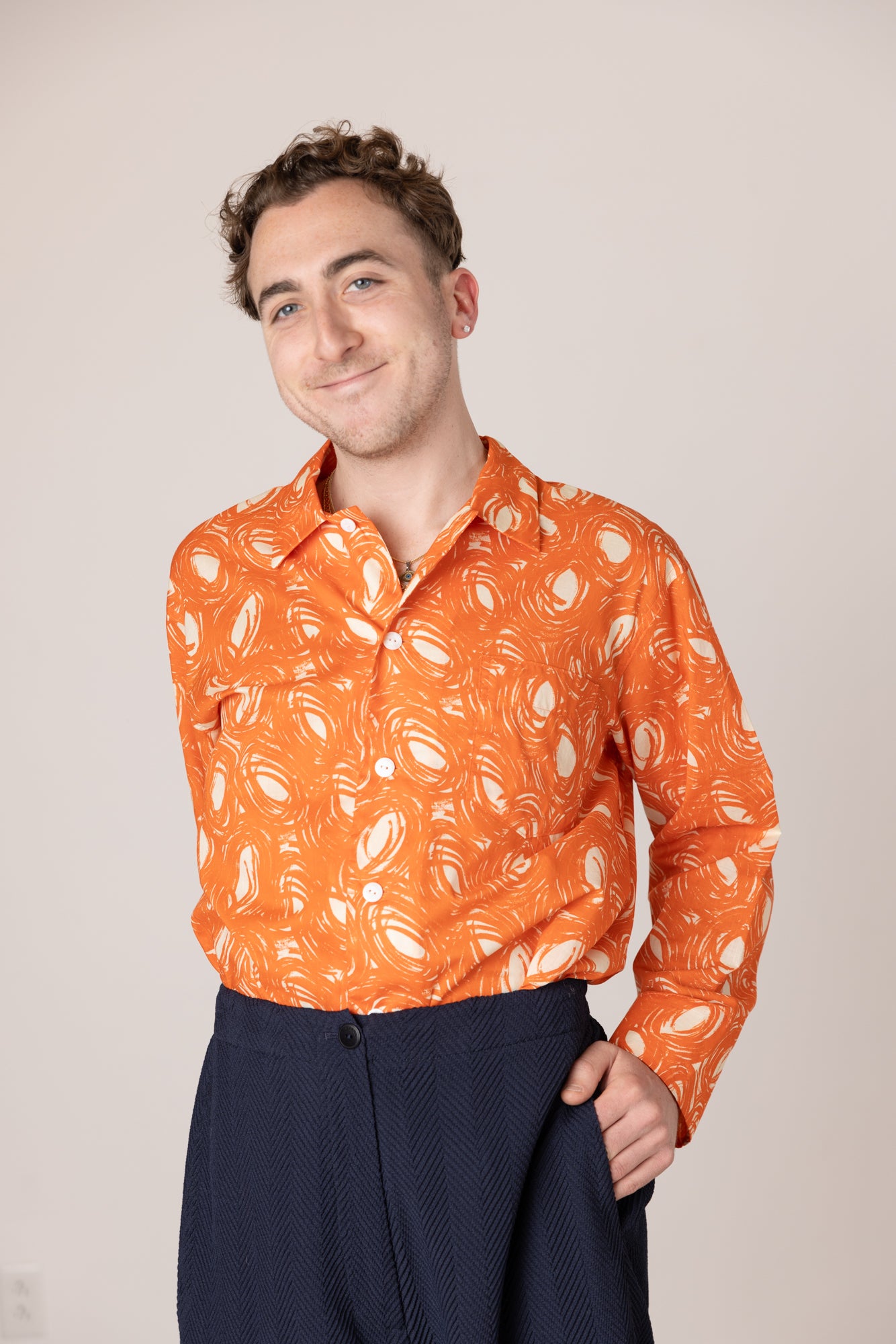Homer Buttondown - Orange Crayon