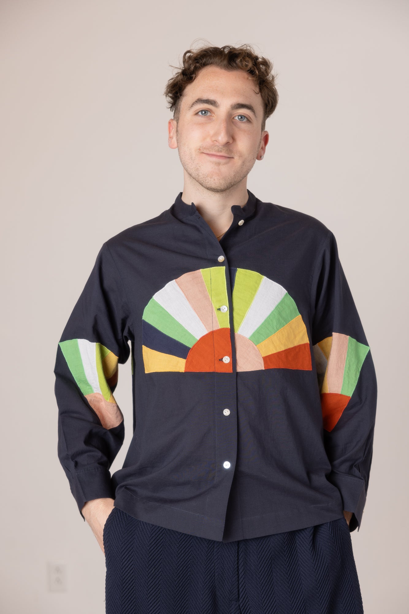 Alpha Buttondown Fan Patch - Navy