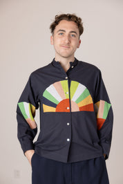 Alpha Buttondown Fan Patch - Navy