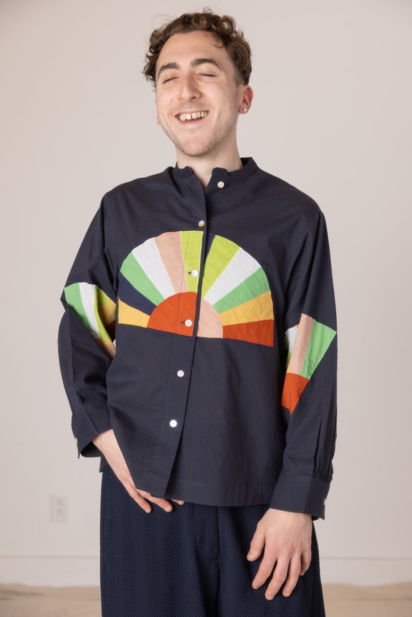 Alpha Buttondown Fan Patch - Navy