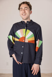 Alpha Buttondown Fan Patch - Navy