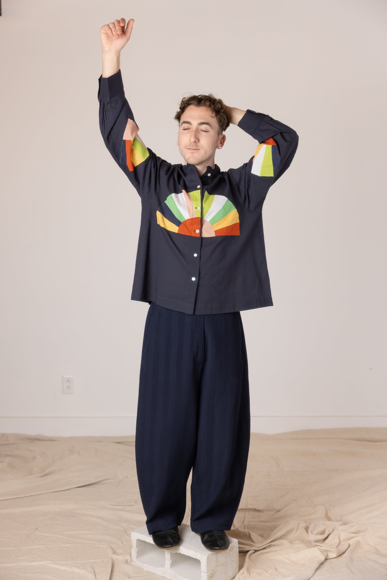 Alpha Buttondown Fan Patch - Navy
