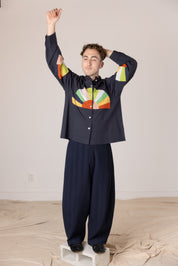 Alpha Buttondown Fan Patch - Navy