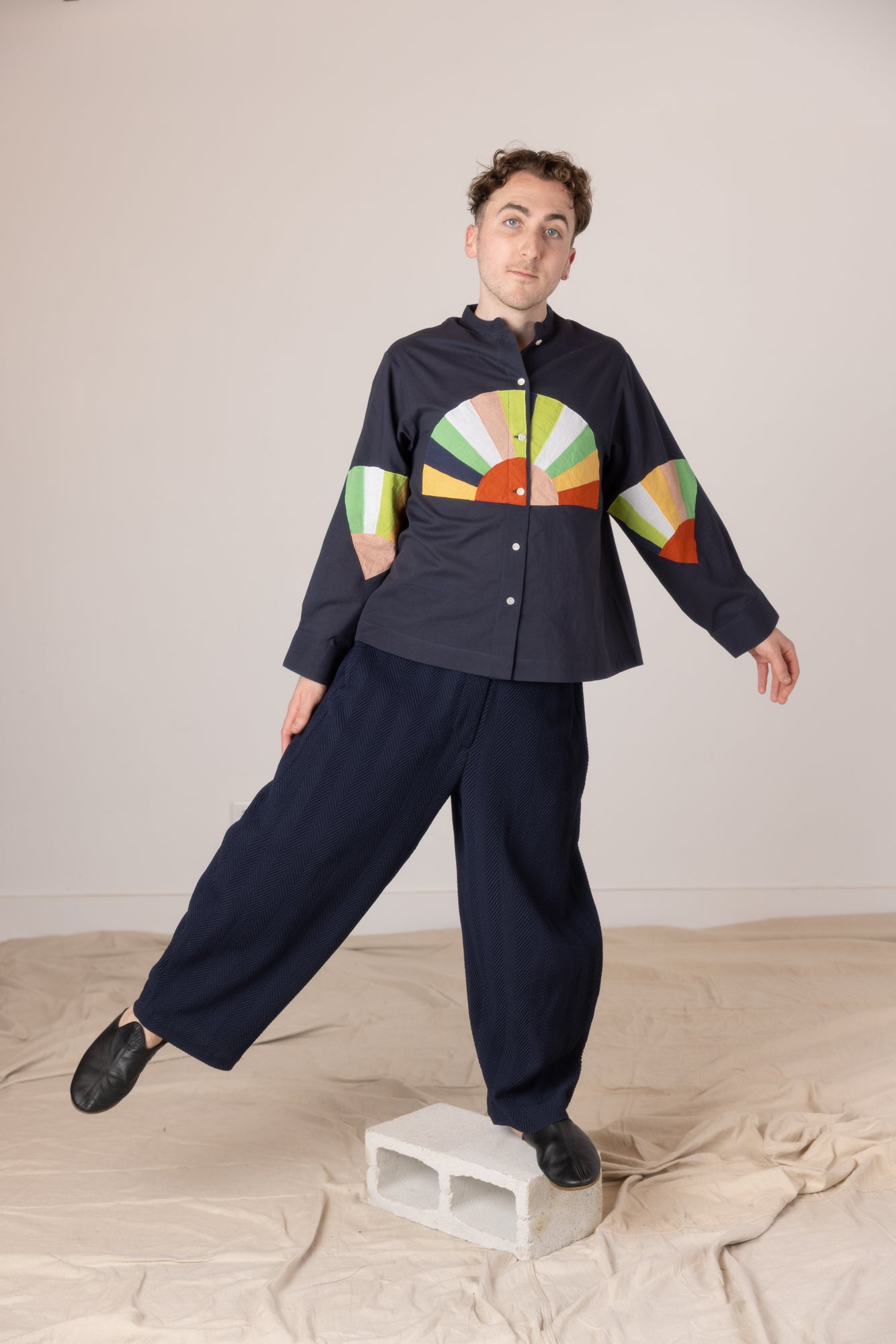 Alpha Buttondown Fan Patch - Navy
