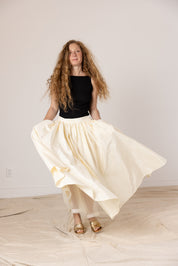 Puff Skirt, Ivory Moire