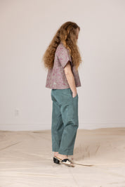 Corso Buttondown - Green/Burgundy Swirl