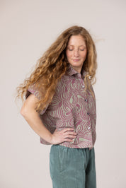 Corso Buttondown - Green/Burgundy Swirl