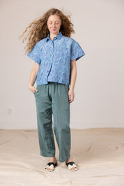 Corso Buttondown - Blue Swirl
