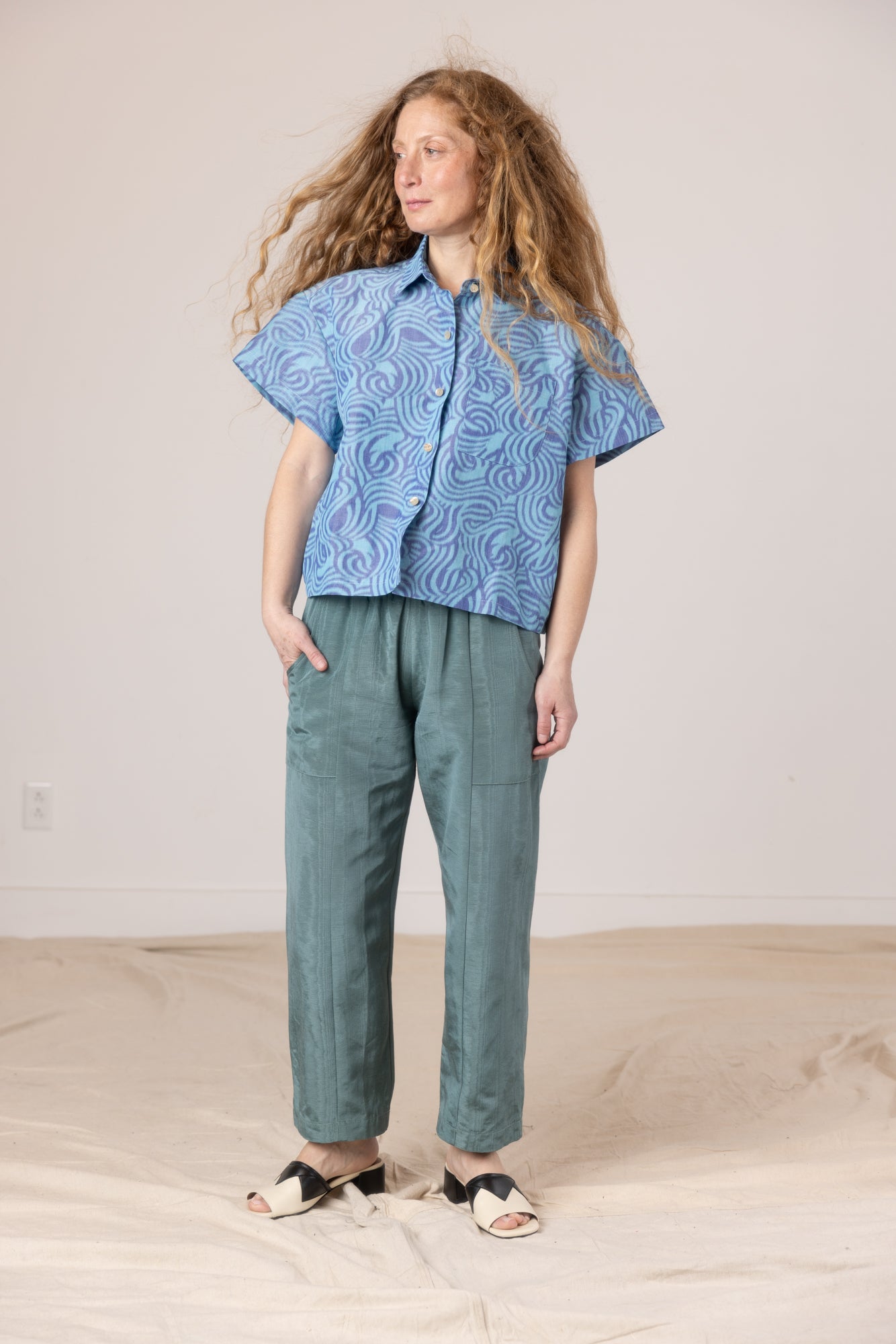 Corso Buttondown - Blue Swirl
