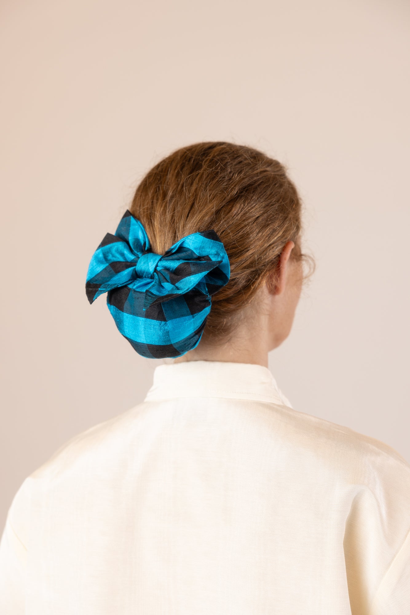 Titina Bun Cover - Blue and Black Gingham