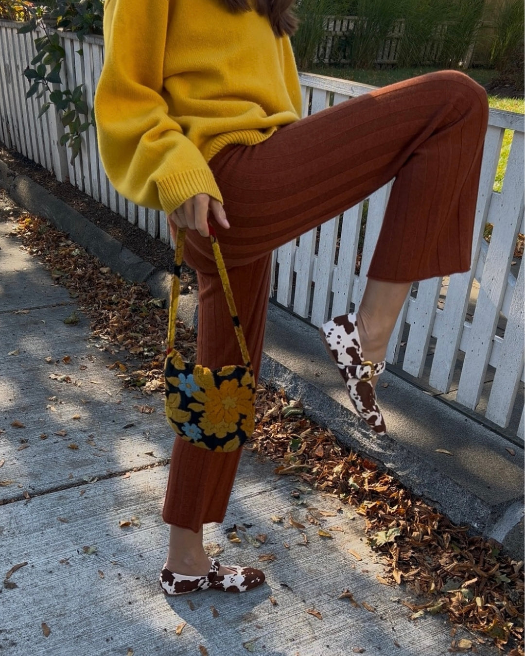Iggy Ribbed Pants - Sepia