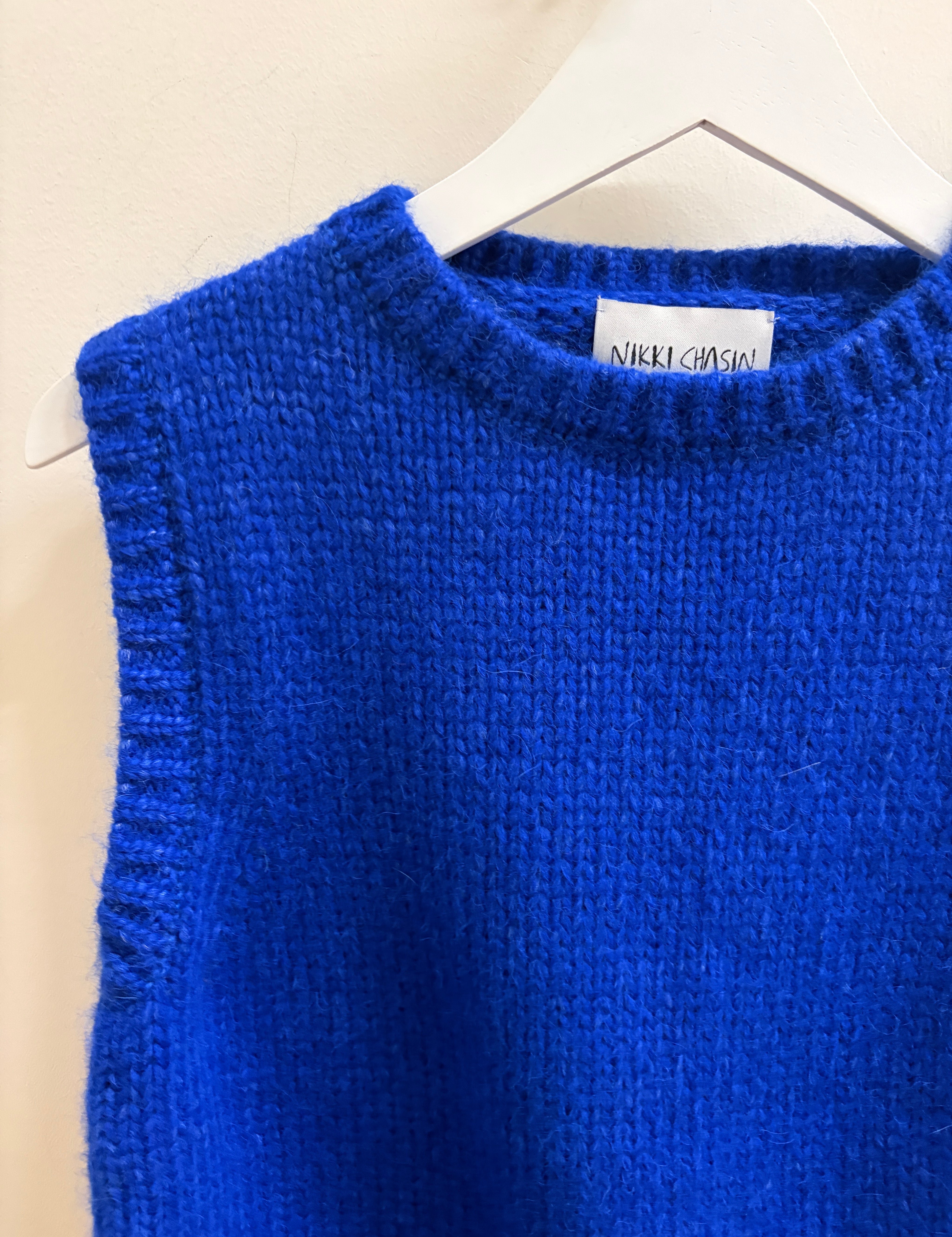Sabine Alpaca Sweater Vest - Cobalt, view 2