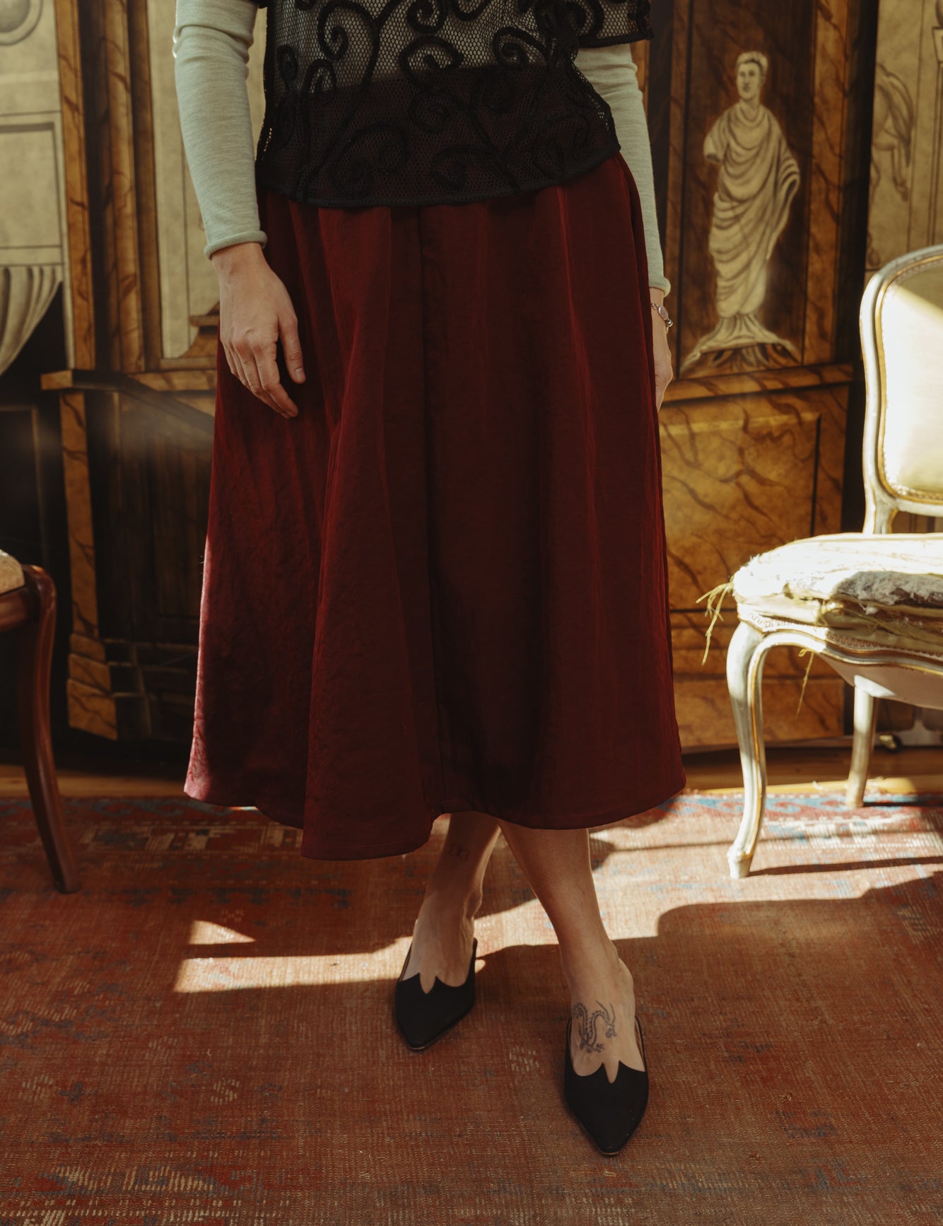 Play Skirt - Oxblood, view 2